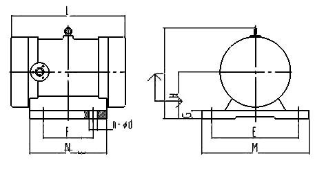 YZS振動電機(jī)安裝原理圖